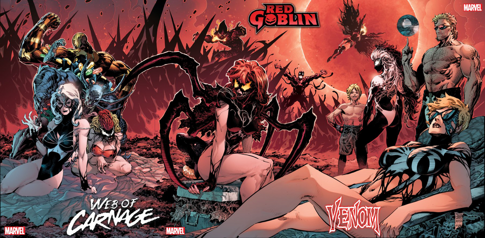 Venom Symbiote Pool Party Connecting Set - Includes Venom #23, Red Goblin #6 and Web of Carnage #1