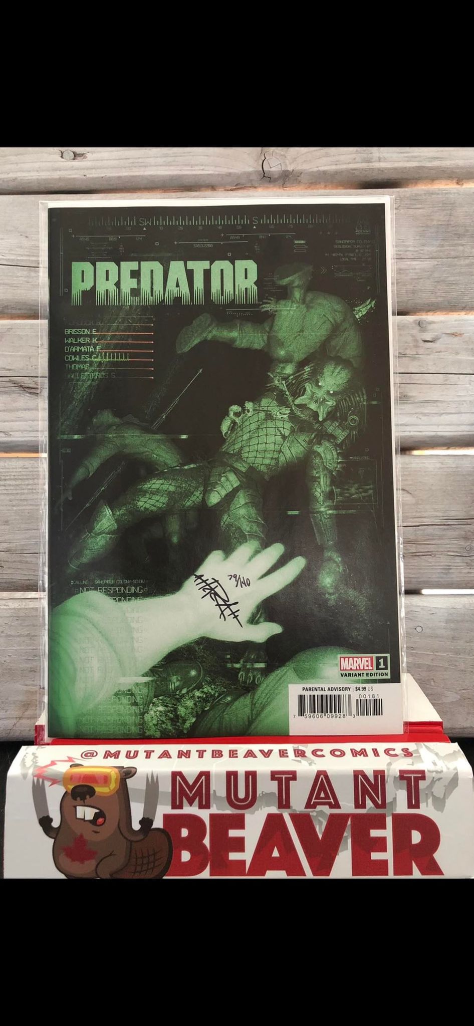 PREDATOR #1 Rahzzah SIGNED TRADE DRESS! (Numbered to 140)