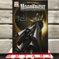 DEVIL'S REIGN MOON KNIGHT #1 Clayton Crain TRADE DRESS SIGNED BY Jed Mackay!