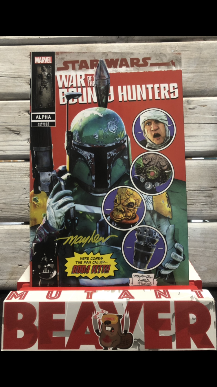 STAR WARS: WAR OF THE BOUNTY HUNTERS ALPHA #1 Mike Mayhew SIGNED TRADE DRESS EXCLUSIVE