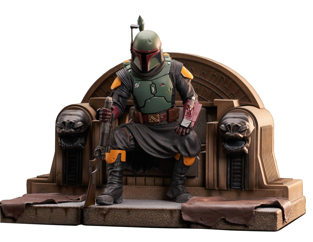 SW PREMIER COLLECTION MANDALORIAN BOBA FETT ON THRONE STATUE DIAMOND SELECT TOYS! (Limited to ONLY 1000 Copies)