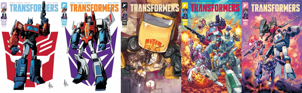 Transformers #1 - 2nd Print 5 Cover Set