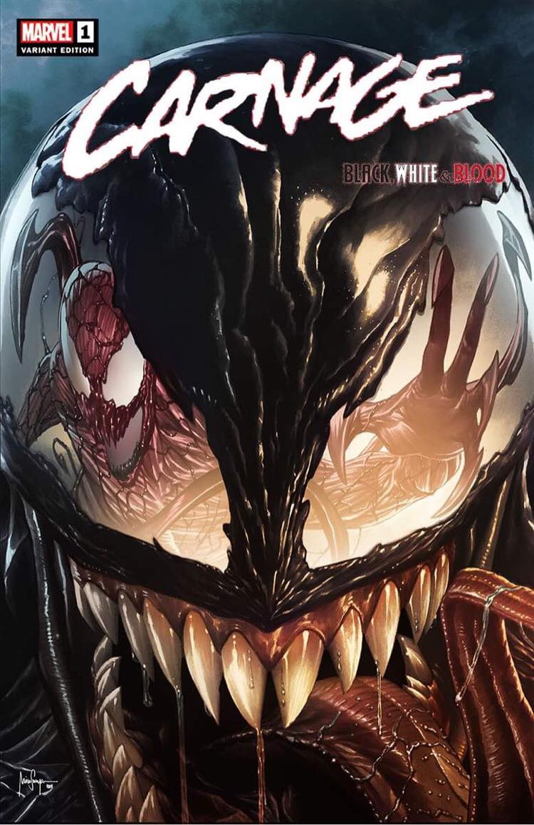 CARNAGE BLACK WHITE AND BLOOD #1 MICO SAUYAN EXCLUSIVE!
