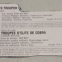 COBRA ELITE TROOPER File Card Only
