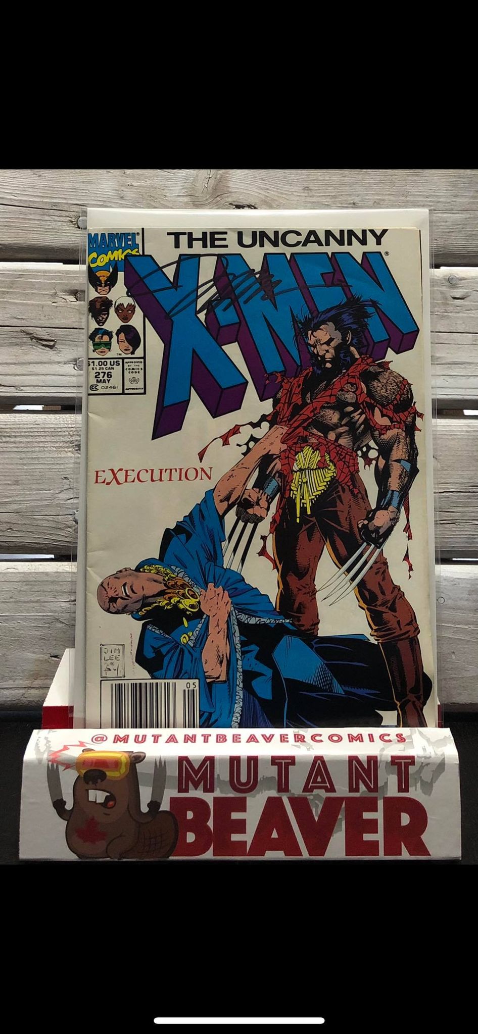 THE UNCANNY X-MEN #276 SIGNED BY Jim Lee W/COA