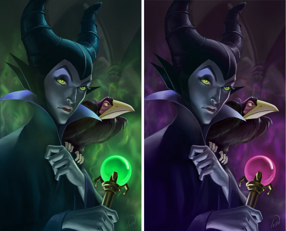 Disney Villains MALEFICENT #1 Ivan Talavera Exclusive SETS! (Ltd to ONLY 400 Sets with COA)