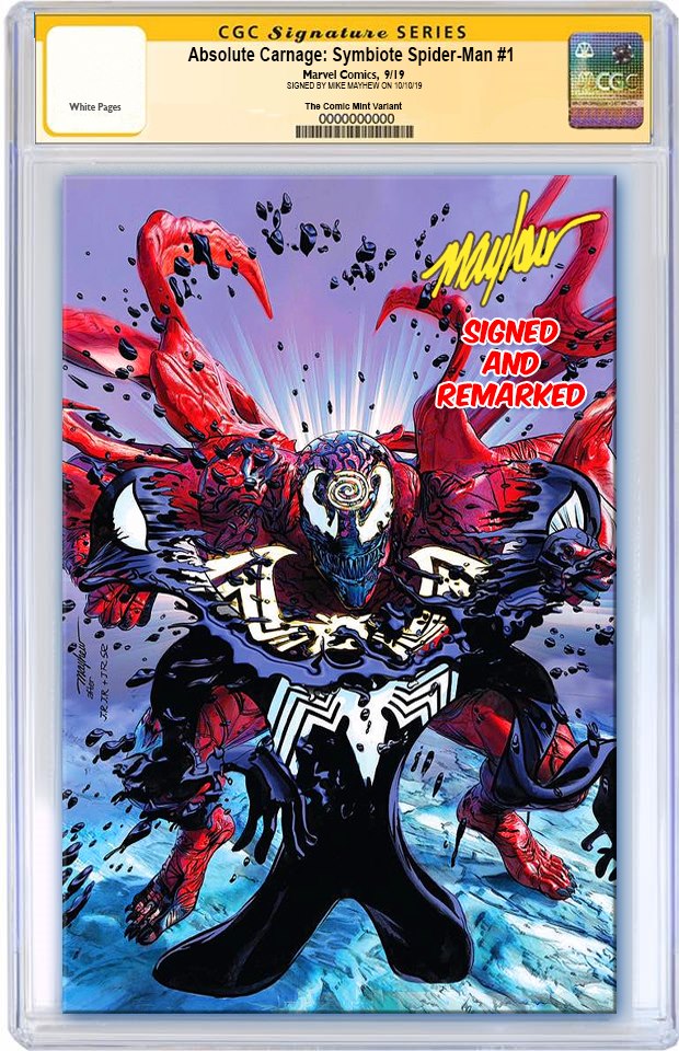 ABSOLUTE CARNAGE SYMBIOTE SPIDER-MAN #1 MIKE MAYHEW EXCLUSIVE!| Mutant  Beaver Comics