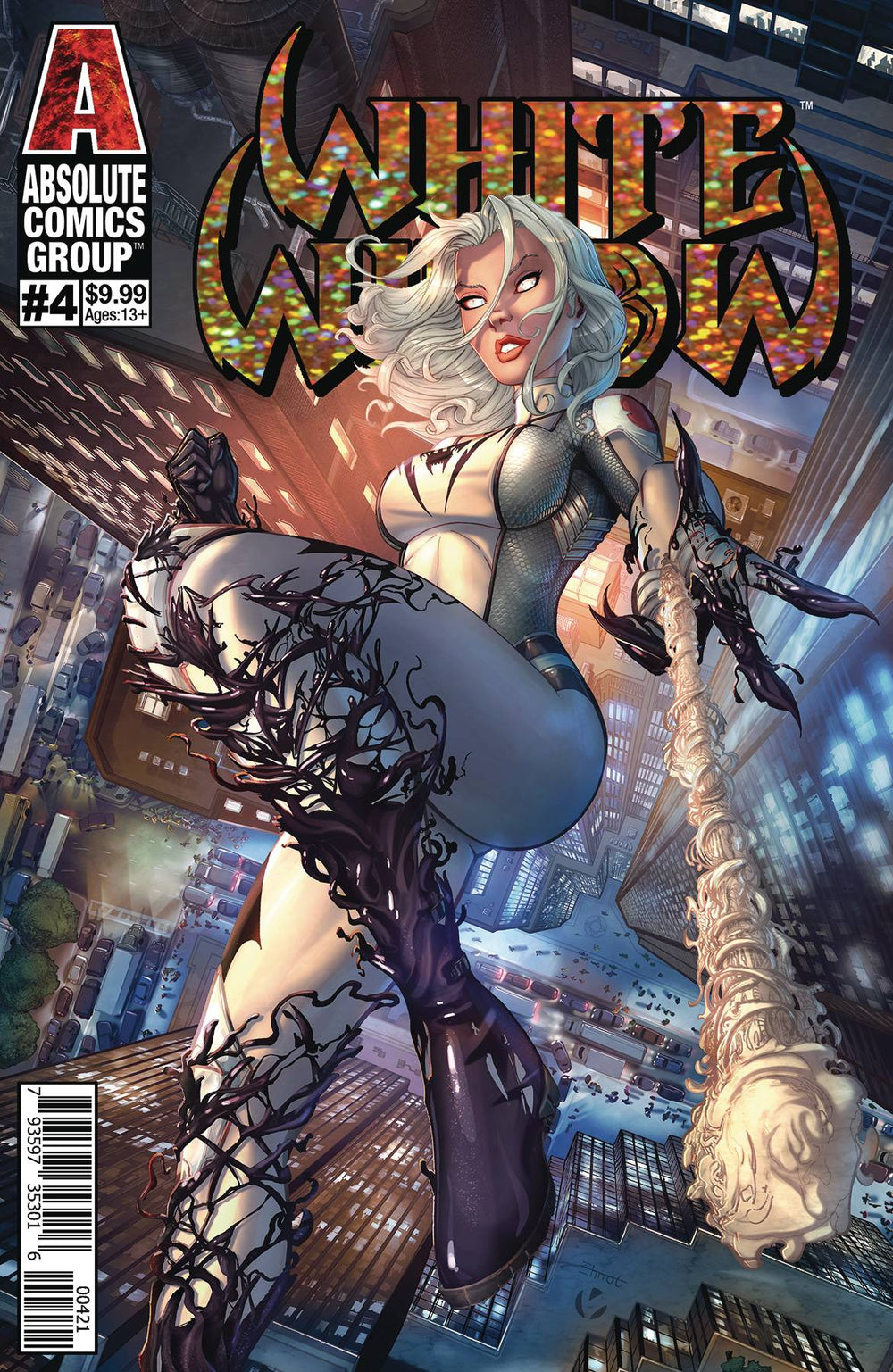 Pre-Order: WHITE WIDOW #4 CVR B EHNOT GOLD FOIL LOGO - Mutant Beaver Comics