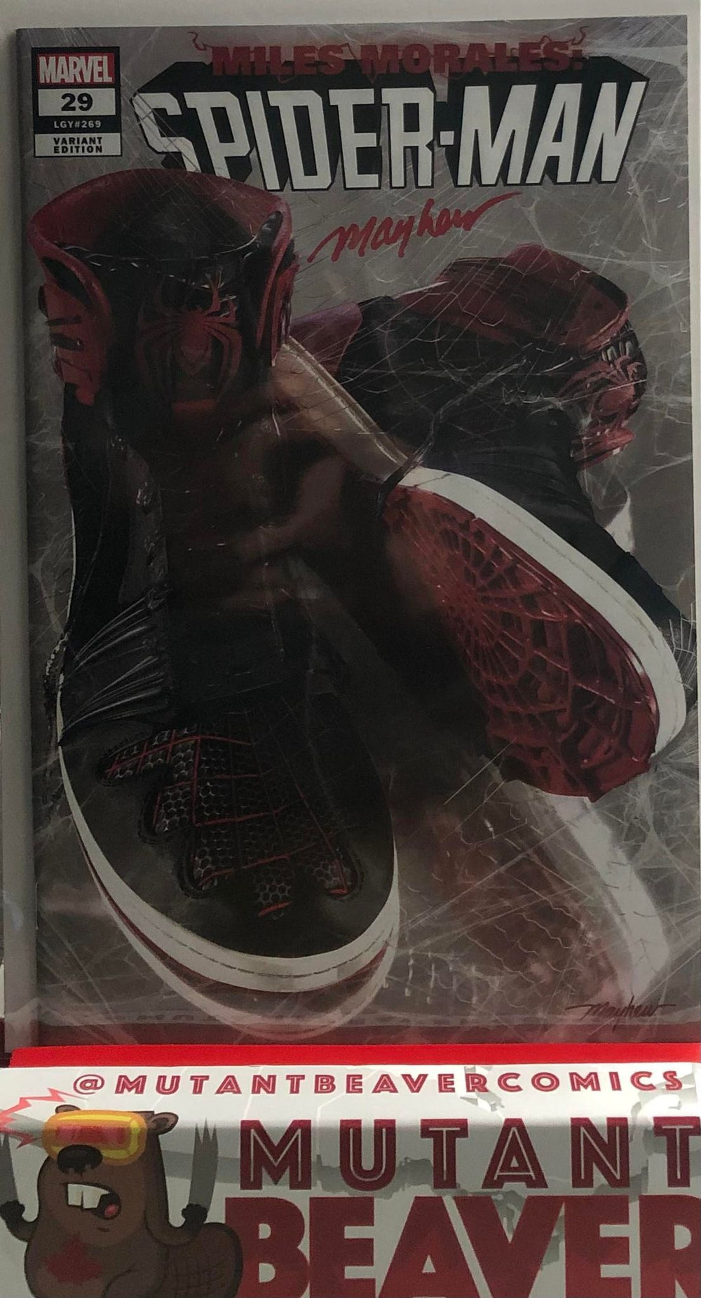 MILES MORALES SPIDER-MAN #29 Mike Mayhew SIGNED TRADE DRESS EXCLUSIVE
