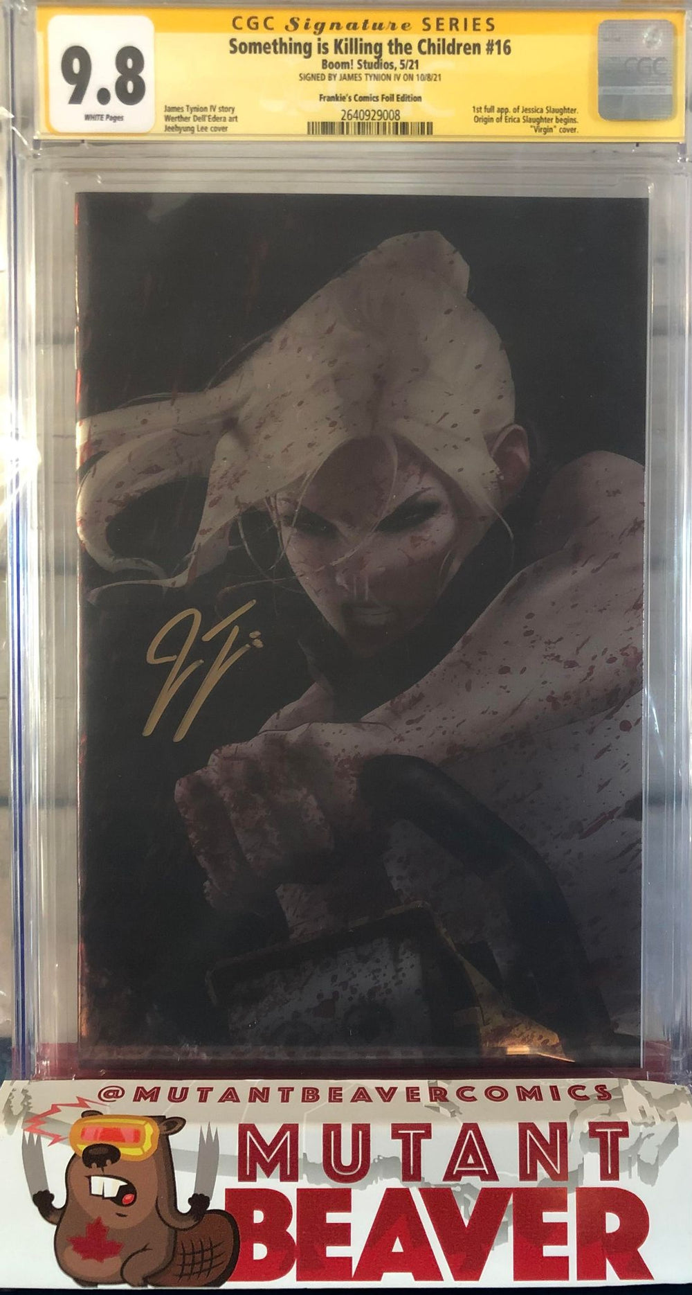 CGC 9.8 SS SOMETHING IS KILLING THE CHILDREN #16 JeeHyung Lee FOIL VIRGIN EXCLUSIVE (SIGNED BY Tynion)