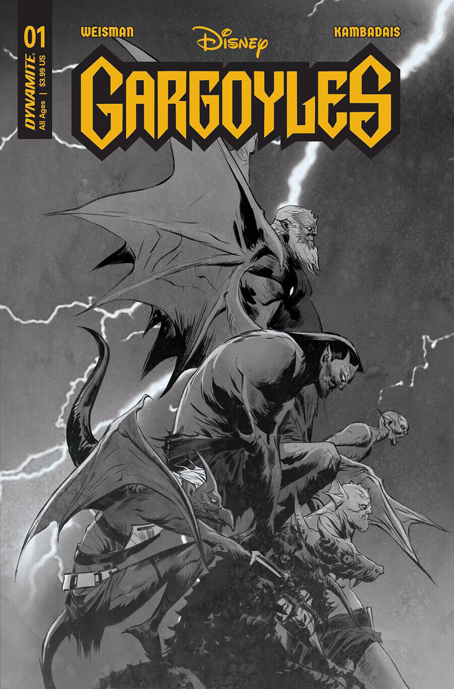 Gargoyles #1 - 1:10 BW Lee Variant Cover