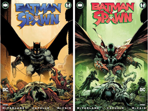 BATMAN/SPAWN Capullo 2nd PRINT COVER A/B SET!