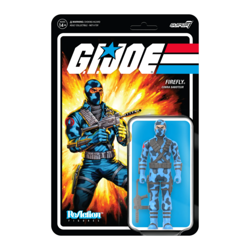 G.I. Joe Super7 ReAction Action Figures Wave 3A Cobra Firefly (Comic Colors)